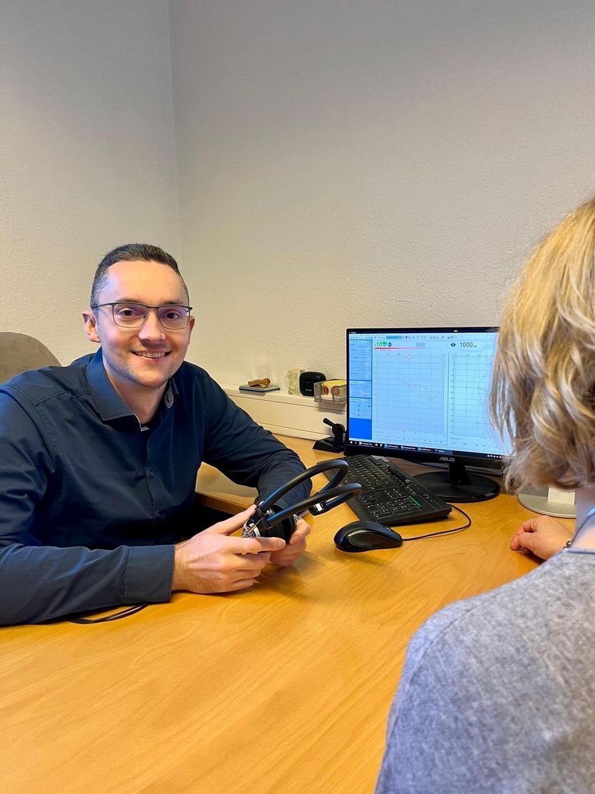 Florian Prötzsch im Büro